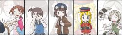  ana_coppola animal bad_deviantart_id bad_id banned_artist black_hair blonde_hair blue_eyes book brown_eyes brown_hair cosplay ferret glasses goggles hair_bobbles hair_ornament hammer hat headphones ichigo_mashimaro itou_chika itou_nobue jacket john john_(ichigo_mashimaro) kino kino_(cosplay) kino_no_tabi littleshrimp matsuoka_miu multiple_girls ribbon sakuragi_matsuri short_hair siblings silver_hair sisters skirt soda twintails 