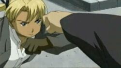  animated animated animated at_gunpoint cap gun gunpoint gunslinger_girl lowres screencap triela twintails weapon 