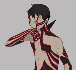  animated animated banned_artist black_hair blood harano hitoshura male_focus megami_tensei neon_trim shin_megami_tensei shin_megami_tensei_iii:_nocturne solo yellow_eyes 