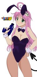  absurdres breasts bunnysuit female female highres lala_satalin_deviluke long_hair pantyhose pink_hair solo to_love-ru toloveru 