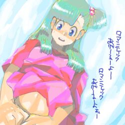  aqua_hair blue_eyes bulma_briefs dragon_ball dragon_ball girl yukimitsuki 