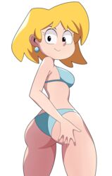  1girls abysswatchers ass back_view bikini blonde_hair butt butt_focus earrings female female_only light_skin looking_at_viewer lori_loud nickelodeon solo solo_female standing swimwear the_loud_house 