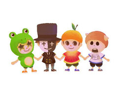  animal_crossing doubutsu_no_mori food fruit hat human lowres nintendo orange player_1 top_hat villager_(doubutsu_no_mori) 