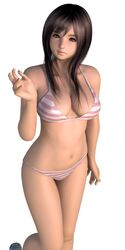  3d bikini black_hair hinemaru swimsuit tagme 