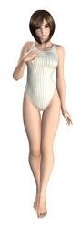  3d highres hinemaru short_hair swimsuit 