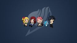  chibi erza_scarlet fairy_tail gray_fullbuster happy_(fairy_tail) lucy_heartfilia natsu_dragneel 