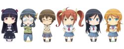  aragaki_ayase chibi gokou_ruri kousaka_kirino kurusu_kanako makishima_saori ore_no_imouto_ga_konna_ni_kawaii_wake_ga_nai photoshop seifuku sudachi_(calendar) tamura_manami white 