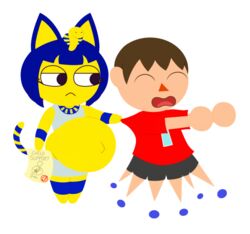  :&lt; alpha_channel animal_crossing ankha_(animal_crossing) anthro belly big_belly bob_cut bored child_support clothing distressed domestic_cat duo egyptian egyptian_clothing featureless_feet feet felid feline felis female fur human interspecies interspecies_pregnancy kalasiris lineless male male/female mammal navel nintendo outie_navel pivete-o-grande pregnant pregnant_anthro pregnant_female running_away simple_background transparent_background uraeus usekh villager_(animal_crossing) yellow_body yellow_fur 