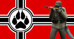  aiming armor canid canine canis clothing furzi_flag headgear helmet kar98k male mammal nazi uniform wolf 