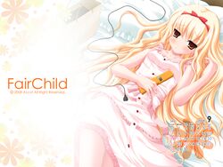  arisugawa_yuuhi bed blonde_hair brown_eyes calendar fair_child long_hair nimura_yuushi possible_duplicate 