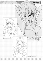  bikini bridget_l._satellizer elizabeth_mably elizabeth_mayberry freezing freezing_(series) highres ingrid_bernstein ingrid_vernstein monochrome satellizer_el_bridget scan swimsuit 