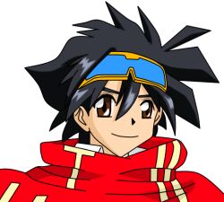  artist_request black_hair face goggles male male_focus meis_triumph poncho thousand_arms 