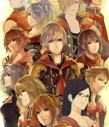  6+boys 6+girls ace_(fft-0) bad_id bad_pixiv_id black_hair blonde_hair blood blue_eyes braid brown_hair cater_(fft-0) cinque_(fft-0) deuce_(fft-0) eight_(fft-0) final_fantasy final_fantasy_type-0 glasses green_eyes green_hair grey_hair jack_(fft-0) jacket king_(fft-0) multiple_boys multiple_girls nine_(fft-0) ponytail purple_eyes queen_(fft-0) red_eyes seven_(fft-0) sice_(fft-0) trey_(fft-0) xino 