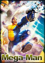  capcom male male_focus metool official_art rockman rockman_(character) street_fighter street_fighter_x_tekken what 