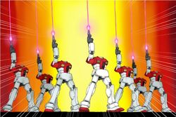  firing gm_(mobile_suit) gun gundam headless last_shooting mecha mobile_suit_gundam parody weapon 