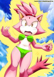  anthro avoid_posting bbmbbf bikini blaze_the_cat breasts burning_blaze clothing digital_media_(artwork) domestic_cat fangs felid feline felis female hair mammal mobius_unleashed palcomix pink_hair sega solo sonic_the_hedgehog_(series) swimwear teeth yellow_eyes 