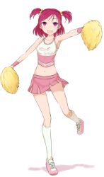  bad_id bad_pixiv_id cheerleader clothes_lift female full_body kneehighs midriff minatsuki_randoseru navel open_mouth pink_eyes pink_hair pom_pom_(cheerleading) precure short_hair skirt skirt_lift smile socks solo standing standing_on_one_leg two_side_up wind wind_lift wristband yes!_precure_5 yumehara_nozomi 