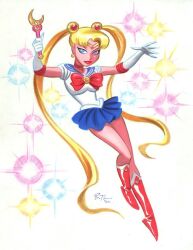  bare_legs bishoujo_senshi_sailor_moon blonde_hair blue_eyes boots bow bruce_timm double_bun earrings elbow_gloves female gloves hair_bun hair_ornament imageboard_desourced jewelry knee_boots lips long_hair magical_girl miniskirt non-web_source sailor_collar sailor_moon sailor_senshi_uniform skirt solo sparkle tiara tsukino_usagi twintails very_long_hair wand white_gloves 