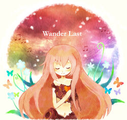  amane_(kotoune) bad_id bad_pixiv_id bug butterfly closed_eyes female flower heart lolicon long_hair megurine_luka musical_note pink_hair smile solo vocaloid wander_last_(vocaloid) 