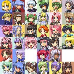  6+girls :&lt; :3 :d :t :| ^^^ ach ahoge animal_ears annotated aqua_hair arnval asuka_(busou_shinki) bad_id bad_pixiv_id benio black_eyes black_hair blonde_hair blue_eyes blue_hair blush blush_stickers braid bright_feather_(busou_shinki) brown_hair busou_shinki chart closed_mouth dd_(ijigendd) doll_joints drooling espadia eukrante facial_mark fort_bragg fubuki_(busou_shinki) glasses goggles graffias grapprap green_eyes green_hair grin hair_ornament hairband happy harmony_grace hat head_tilt heads-up_display heavy_breathing helmet highres hishimiya_tsugaru howling_(busou_shinki) ianeira jewelry joints juvisy lancamento long_hair looking_back maochao mecha_musume multiple_girls murmeltier necklace oerba_yun_fang open_mouth orange_eyes partio pink_hair pointy_ears pomock ponytail portrait purple_eyes purple_hair red_eyes red_hair ringed_eyes saliva schmetterling short_hair side_ponytail silver_hair smile strarf surprised tears thick_eyebrows tiger_ears tigris twintails upper_body valona vespelio vitulus waffebunny waffedolphin werkstra xiphos yda yellow_eyes zelnogrard zyrdarya 