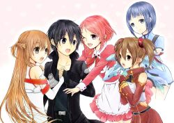  asuna_(sword_art_online) kirito lisbeth sachi_(sword_art_online) silica sword_art_online tagme 