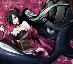  1boy alternate_costume arlong black-mamba black_hair breasts brother brother_and_sister choker cleavage earrings family female fishman_island hair_over_one_eye jewelry large_breasts madame_shyarly mermaid monster_boy monster_girl new_year one_piece siblings sister teeth 