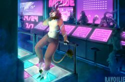  2020 3_fingers anthro arcade arcade_machine barefoot bemani bubble_bobble clothed clothing dance_dance_revolution digital_media_(artwork) digitigrade donkey_kong_(1981) donkey_kong_(series) feet fingers gran_turismo group hi_res hooved_digitigrade hooved_toes hooves horn hybrid konami male mammal nintendo open_mouth paws ravoilie rhythm_game sony_corporation sony_interactive_entertainment space_invaders square_enix taito teeth tongue topless 