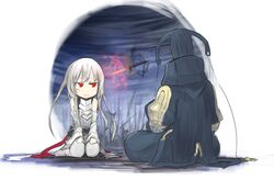  armor original red_eyes shiroganeusagi white_hair 