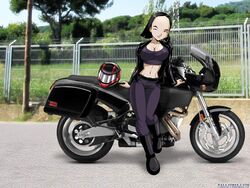  breasts breasts code_lyoko fayt happy large_breasts motorcycle nice oppai sexy smirk yumi 