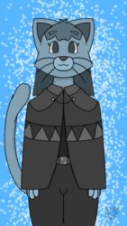  9:16 alvidz anthro clothed clothing digital_media_(artwork) domestic_cat felid feline felis female fully_clothed hi_res looking_at_viewer mammal portrait simple_background smile solo uniform 