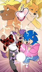  angry bartleby_montclair blonde_hair blue_body blue_fur bottomwear bracelet canid canine canis clothing denim denim_bottomwear denim_clothing dingo dingo_(sonic_underground) electricity eulipotyphlan fangs fight fist footwear fur hair heart_symbol hedgehog hi_res jeans jewelry lightning long_hair looking_at_viewer male male/male mammal mane mink mustelid musteline orange_body orange_fur pants pattern_clothing pattern_topwear pink_clothing pink_footwear pink_shoes pink_sweater pink_topwear plaid plaid_clothing plaid_topwear scepter sega shoes shorts sleet_(sonic_underground) sonic_the_hedgehog sonic_the_hedgehog_(series) sonic_underground source_request sparkles sweater tail tamers12345&#039;s_sonic_underground tan_body tan_fur teeth toony topwear true_musteline unknown_artist wolf 