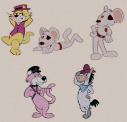  anthro asinus black_clothing black_collar black_hat black_headwear blue_kerchief blue_neckerchief bucklebunny clothing collar cougar danger_mouse danger_mouse_(series) donkey equid equine eye_patch eyewear featureless_crotch felid feline hanna-barbera hat headgear headwear hi_res holding_object holding_riding_crop holding_whip kerchief looking_at_viewer lying male male_anthro mammal mouse murid murine narrowed_eyes neckerchief neckwear nude on_front pink_clothing pink_hat pink_headwear pink_topwear pink_vest quick_draw_mcgraw red_clothing red_hat red_headwear riding_crop rodent slim_anthro slim_male snagglepuss solo standing the_quick_draw_mcgraw_show top_cat top_cat_(series) topwear vest whip 