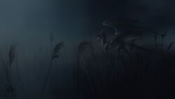  16:9 2022 6_horns ambiguous_gender artist_logo artist_name black_hair black_mane blue_body claws countershade_head countershade_neck countershade_tail countershade_torso countershading detailed_background digital_media_(artwork) digital_painting_(artwork) digitigrade dragon european_mythology feral floating_horn fog hair hi_res horn jadedragoness logo looking_down mane membrane_(anatomy) membranous_wings mouth_closed multi_horn mythological_creature mythological_scalie mythology outside painting_(artwork) plant quadruped scalie side_view snout solo spread_wings standing tail tapering_tail text wavy_horn western_dragon widescreen wing_claws wings 