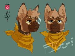  anthro domestic_cat eyewear felid feline felis figg glasses hi_res kerchief male mammal siamese_cat solo 