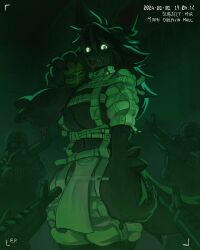 2026 absurd_res anthro big_breasts big_hands black_hair black_nose blep breasts burger camera camera_hud canid canine clothed clothed_anthro clothed_female clothing digital_drawing_(artwork) digital_media_(artwork) e_pppg_art english_text female female_anthro first_person_view food gas_mask glitch glowing glowing_eyes grin gun hair hi_res liquid looking_at_viewer looking_down looking_down_at_viewer mammal mask midriff military military_uniform mir_(swiwwel) night night_vision ranged_weapon red_inner_ear restraints rifle smile soldier solo straitjacket tail text tongue tongue_out uniform warrior weapon yellow_eyes 