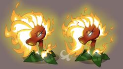  2026 artist_name bangs electronic_arts elemental_creature eyelashes eyeliner female fire fire_creature fire_peashooter_(pvz) flaming_hair flora_fauna freckles gold_eyeshadow grass green_body hair hair_over_eye hi_res leaf leafpaw long_neck makeup model_sheet one_eye_obstructed orange_eyeshadow orange_hair peablaze_(leafpaw) peashooter_(pvz) pink_background plant plants_vs._zombies popcap_games pseudo_hair red_body side_bangs simple_background siphon_(anatomy) solo text thin_neck white_eyes yellow_eyes 