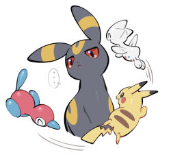 2026 ambiguous_gender black_body black_fur blue_body cheek_markings closed_eyes digital_media_(artwork) dipstick_ears ear_markings eeveelution ellipsis facial_markings feet feral forehead_markings fur generation_1_pokemon generation_2_pokemon group head_markings markings motion_lines multicolored_body multicolored_ears multicolored_fur nintendo nullma open_mouth pikachu pokemon pokemon_(species) porygon2 red_body red_eyes simple_background size_difference tail togetic umbreon white_background white_body yellow_body yellow_fur yellow_markings yellow_tail 