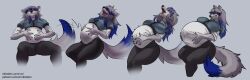  abstract_background anthro belly big_belly big_breasts breasts canid canine canis errokioslem female front_view half-length_portrait hi_res huge_belly hyper hyper_belly hyper_pregnancy mammal navel outie_navel portrait pregnant pregnant_anthro pregnant_female rapid_pregnancy sequence solo text three-quarter_portrait url wolf 