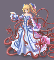  blonde_hair blue_eyes dress female jigoku_inu long_hair original solo tentacle tentacles_princess_arameru twintails 