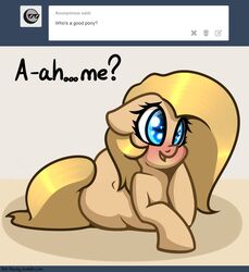  2015 backy_(mlp) blush earth_pony english_text equid equine fan_character female feral hasbro hi_res horse mammal my_little_pony pony quadruped slavedemorto smile solo text tumblr 