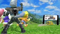  16:9 anthro belt blonde_hair boots bus canid canine canis clothing commercial_vehicle crossover earthbound_(series) english_text female footwear fur grey_body grey_fur hair human ice_climber jacket lucas_(disambiguation) mammal nintendo public_transportation short_hair shoulder_pads star_fox super_smash_bros. text topwear unknown_artist vehicle vehicle_for_hire white_body white_fur widescreen wolf wolf_o&#039;donnell 