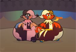  absurd_res avian ball bird blush clothing clown confusion cursed cursed_clothing doodlepage european_mythology greek_mythology growth hand_on_hip hi_res icon inflation invalid_tag jester juggle juggler juggling juicyberta kakapo mythological_avian mythological_bird mythological_creature mythological_firebird mythology parrot performance phoenix raised_leg roberta_puddin_(epsipep) shocked strigopoid 