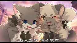  >_o 2021 anthro big_eyes biped blue_eyes blush canid canine domestic_cat domestic_ferret duo felid feline felis fox fur grey_body grey_fur hlg7777 kemono male mammal mustelid musteline nude_anthro nude_male open_mouth slim_anthro slim_male true_musteline weasel white_body white_fur yellow_eyes 