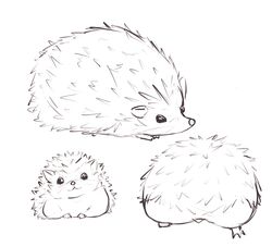  :3 animal animal_focus ass closed_mouth commentary drawing hedgehog ito_(itokayu) looking_at_viewer no_humans original simple_background spiked_hair white_background 