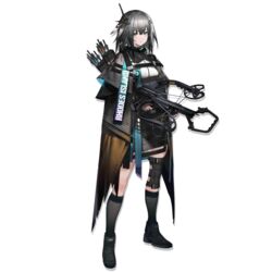  arknights black_footwear black_socks boots breasts choker cloak closed_mouth crossbow feather_hair feathers female full_body gloves green_eyes grey_hair greythroat_(arknights) hair_ornament headset heibaise_jiangshi holding holding_crossbow holding_weapon knee_pads large_breasts looking_at_viewer official_art shirt short_hair sidelocks single_knee_pad socks solo tachi-e transparent_background weapon white_shirt 