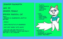  16:10 biped blue_eyes bottomless clothed clothing collar domestic_cat felid feline felis female fur hi_res jennifer_ragmuffin_(seabreeze629) long_tail mammal model_sheet ragdoll_cat seabreeze629 solo standing tail white_body white_fur widescreen 