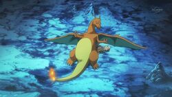  action animated animated barrier battle charizard fire mewtwo nintendo pokemon red_(pokemon) running smoke squished star stars 