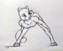  anthro domestic_cat eldingo_(artist) felid feline felis hi_res male mammal nude solo young 