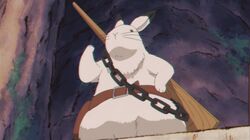  animated animated belt bunny chains female hoozuki_no_reitetsu karashi_(hoozkui_no_reitetsu) karashi_(hoozuki_no_reitetsu) no_humans oar rabbit 