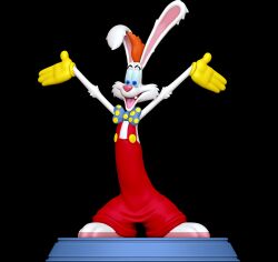  3d_(artwork) 3d_modeling 3d_print anthro blue_eyes clothed clothing digital_media_(artwork) disney gloves hair handwear happy hi_res lagomorph leporid male mammal necktie open_mouth orange_hair rabbit roger_rabbit sillytoys solo tongue who_framed_roger_rabbit 